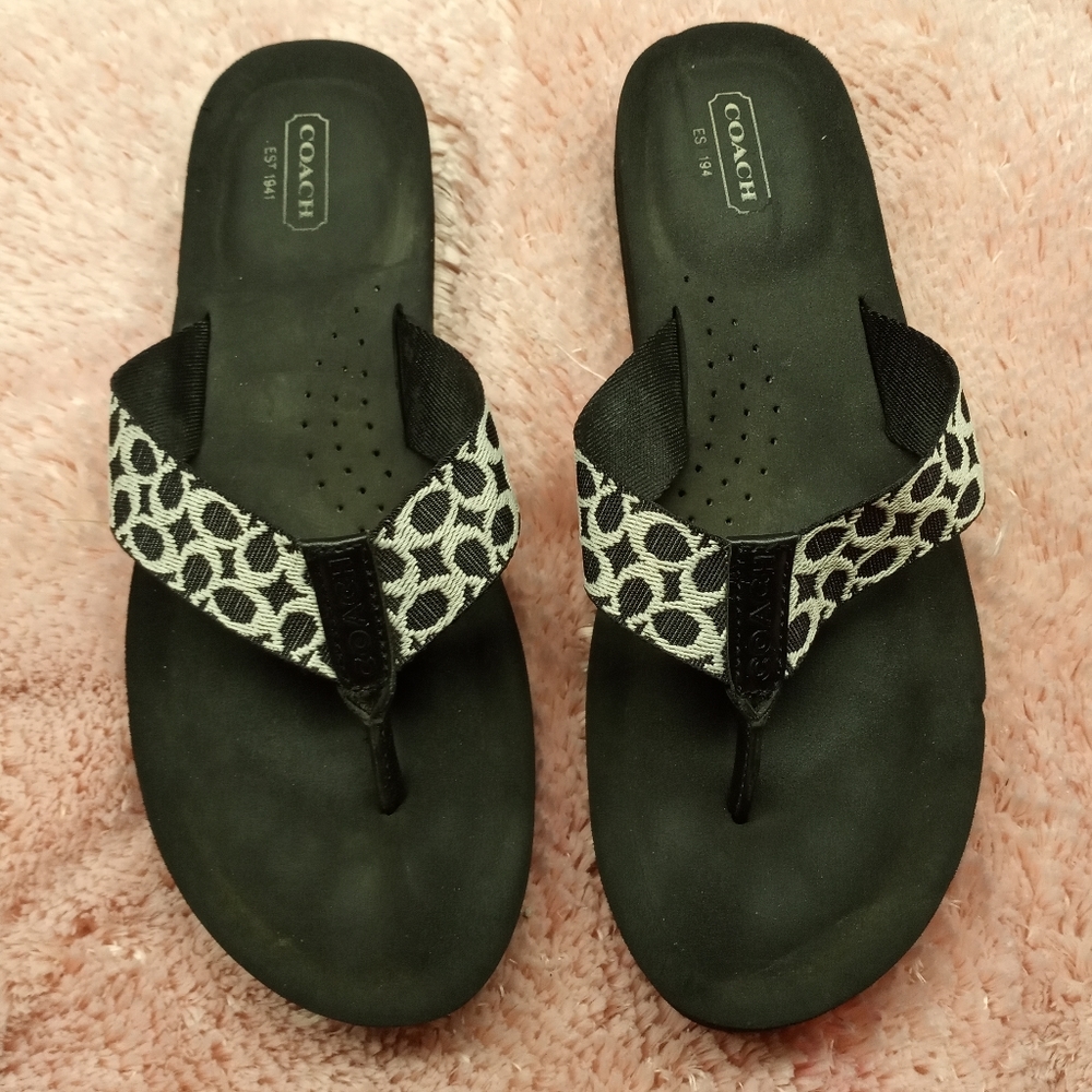 💝Authentic✨Coach Flip-flops